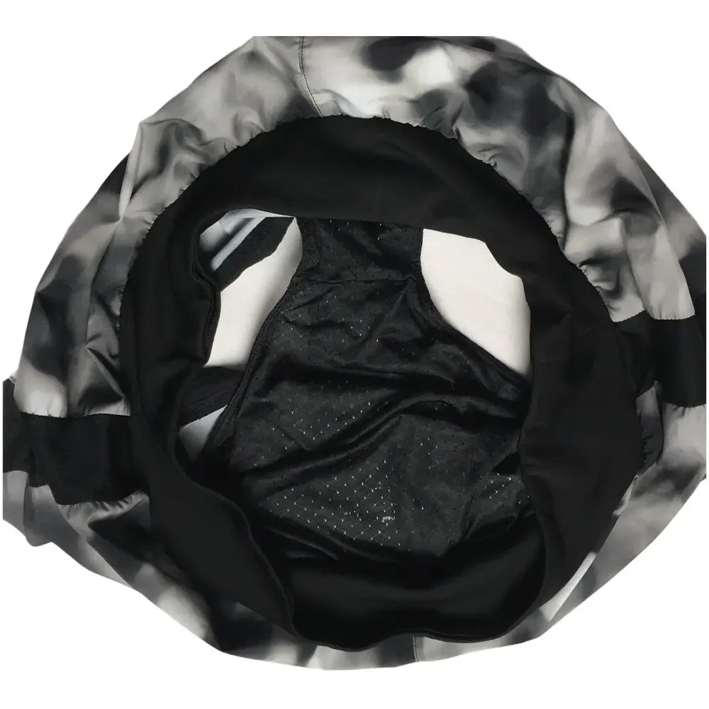 Adidas Athletic Running Shorts Black White‎ Print Mesh Lining Women's Activewear